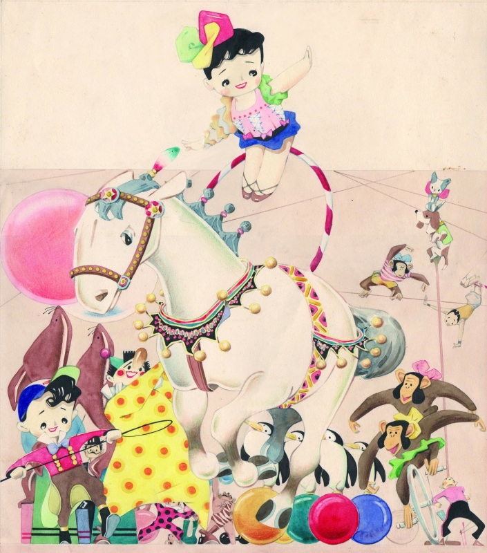 「くるみちゃんサーカス」1953年『少女』掲載 ©松本かつぢ・アートプロモーション