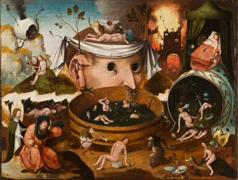 ヒエロニムス・ボス工房《トゥヌグダルスの幻視》1490-1500 年頃
　ラサロ・ガルディアーノ財団蔵 ©Fundación Lázaro Galdiano