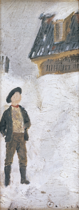 エドヴァルド・ムンク《雪景色の中の少年》1881年
