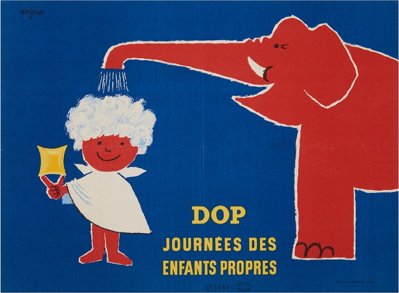 《ドップ：清潔な子どもの日》1954 年　ポスター（リトグラフ、紙）　パリ市フォルネー図書館蔵　©Annie　Charpentier 2018