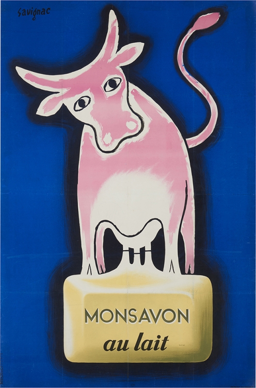 《牛乳石鹸モンサヴォン》1948/1950 年　ポスター（リトグラフ、紙）　パリ市フォルネー図書館蔵　©Annie　Charpentier 2018