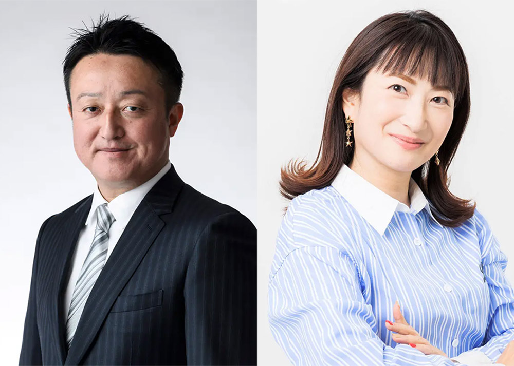 （左）株式会社ライフプラザパートナーズ 水谷俊郎さん、（右）Kiss FM KOBE サウンドクルー 珠久 美穂子さん
