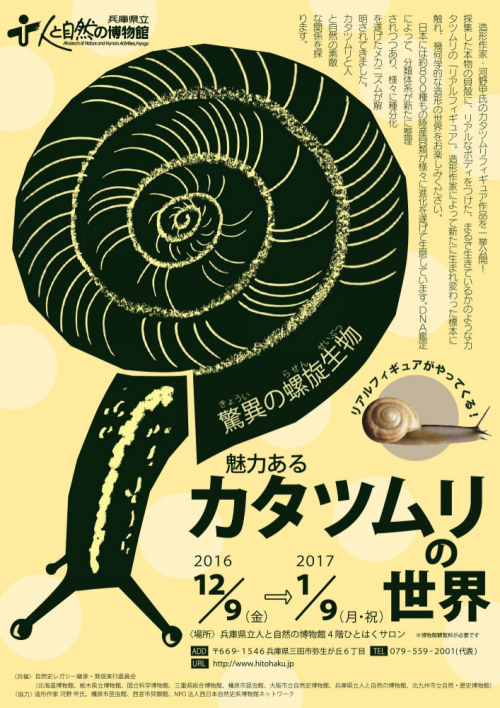 ミニ企画展『驚異の螺旋生物 魅力あるカタツムリの世界』兵庫県立人と自然の博物館　三田市