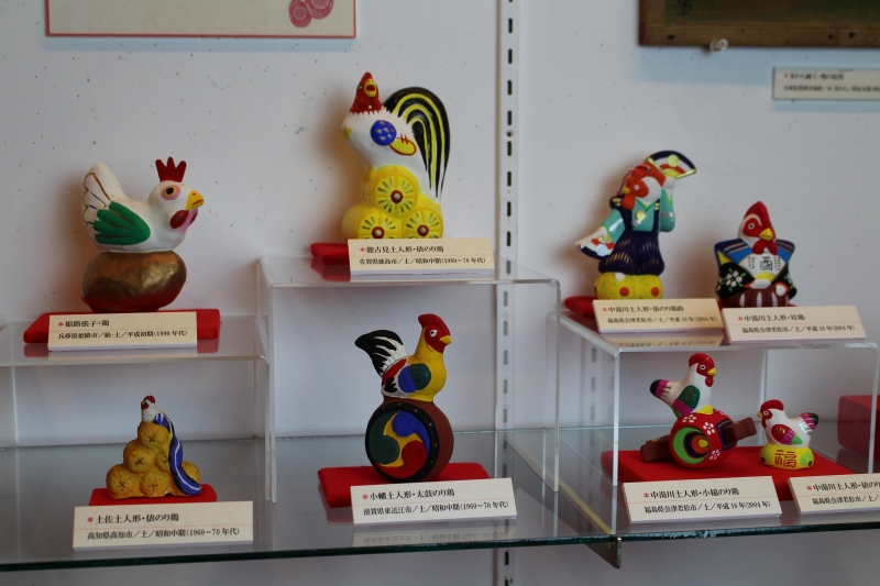 日本の鶏の展示