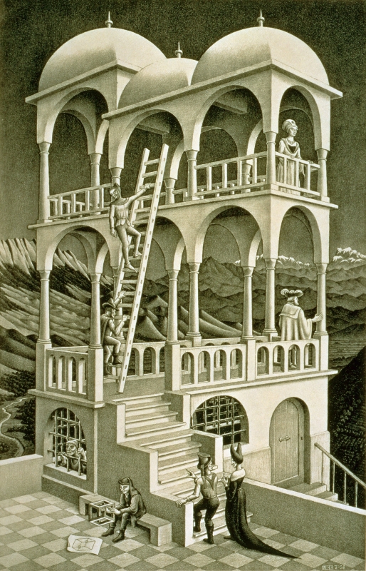 「ベルベデーレ（物見の塔）」1958年　リトグラフ