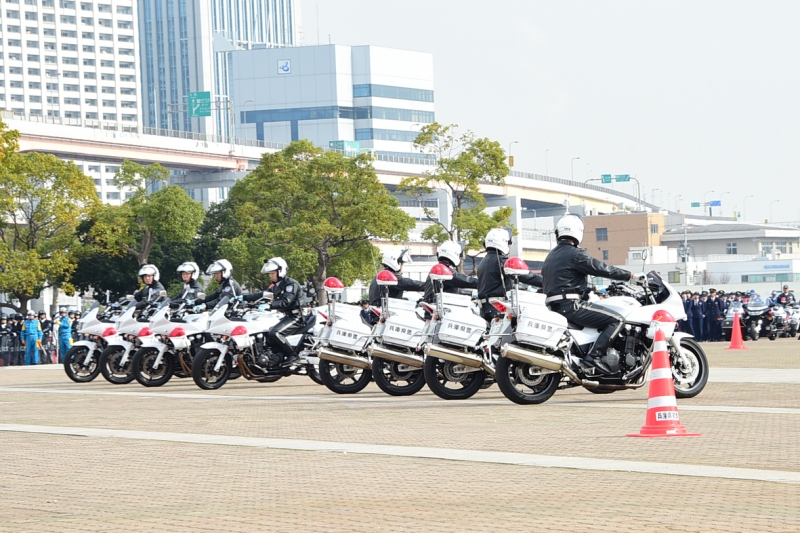 メリケンパーク『兵庫県警察年頭視閲式』神戸市中央区 [画像]