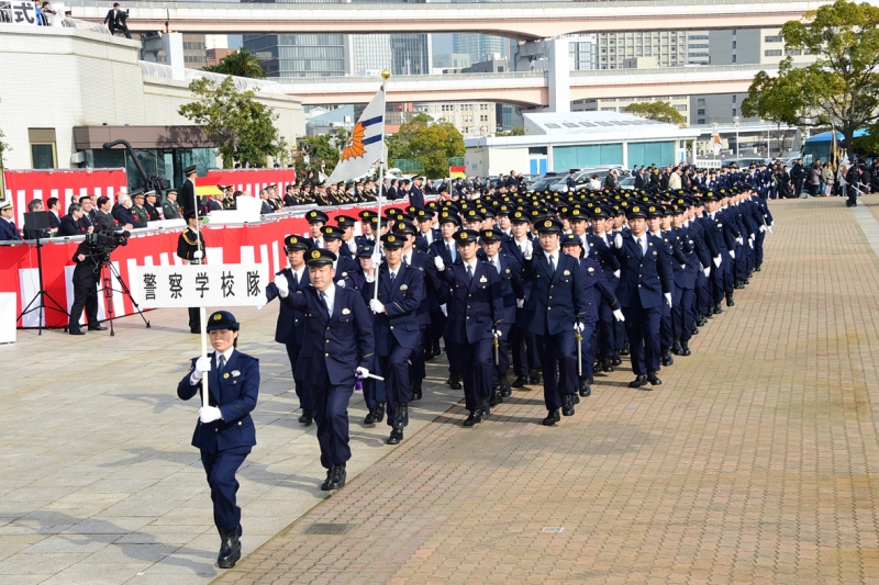 メリケンパーク『兵庫県警察年頭視閲式』神戸市中央区 [画像]