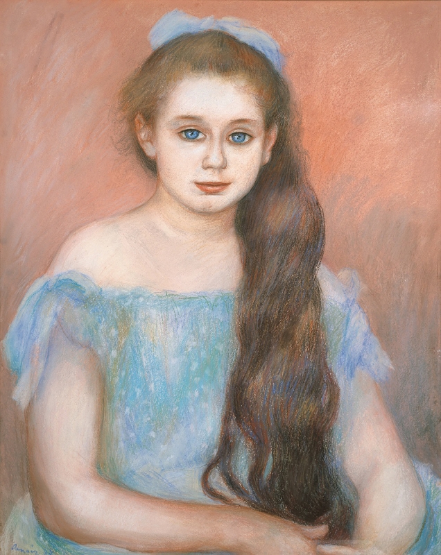 ピエール＝オーギュスト・ルノワール《シュザンヌ・アダン嬢の肖像》1887 
年　パステル／紙