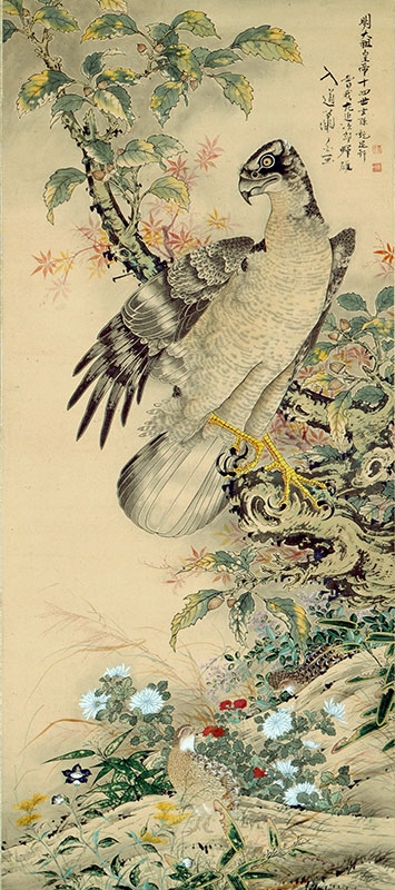 「鷹図」1764-67年頃　香雪美術館蔵 （通期展示）