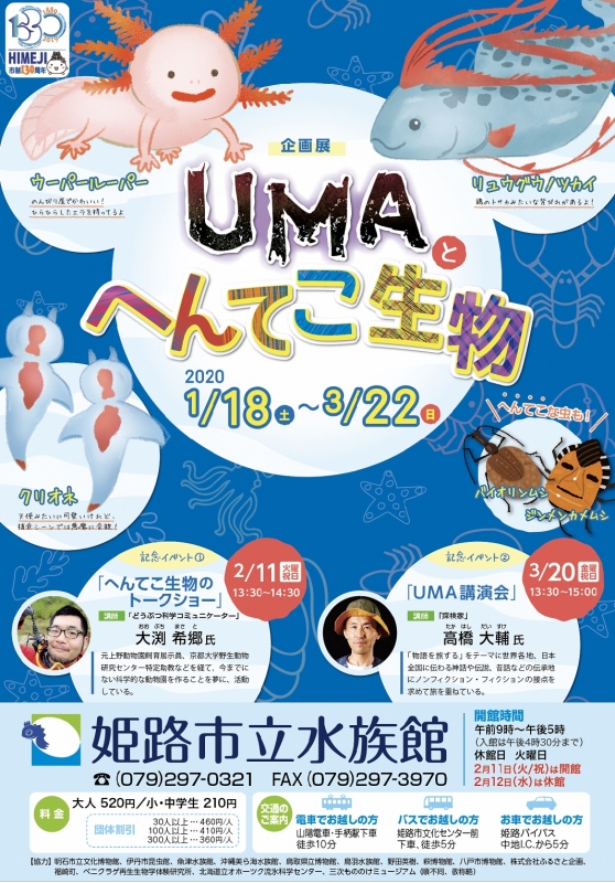 姫路市立水族館 企画展『UMAとへんてこ生物』　姫路市 [画像]