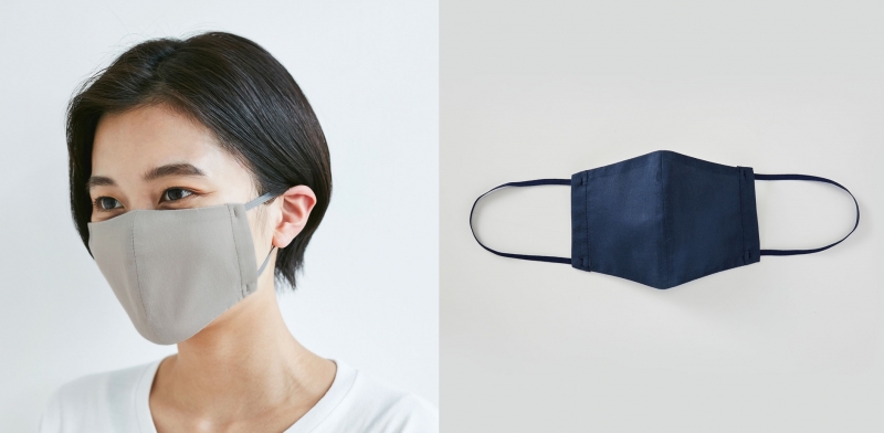 綿100％で着け心地やさしい ユニセックスカラーの手づくりマスク 1枚 1,430円