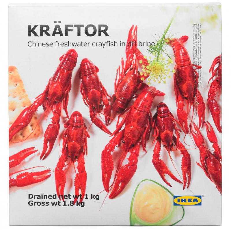 KRÄFTOR（クレフトル）冷凍ザリガニディル入り塩水漬け（1000g）
IKEAFamily価格2,222円、通常価格2,990円