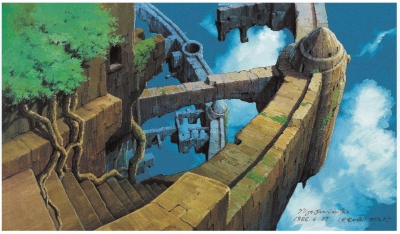天空の城ラピュタ《荒廃したラピュタ》 1986年©1986 Studio Ghibli