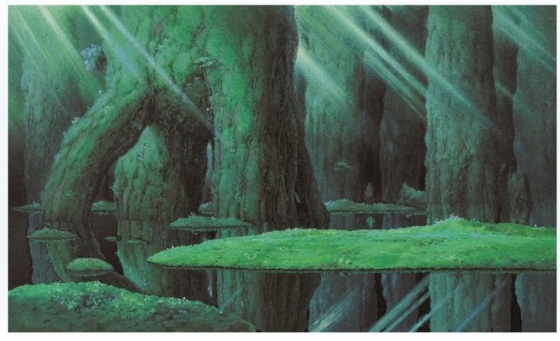 もののけ姫《シシ神の森（2）》1997年　©1997 Studio Ghibli・ND