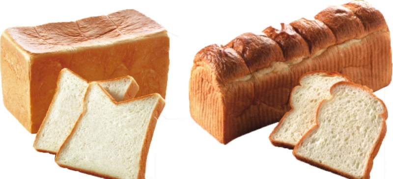 （左）銀座食パンゆめちから（右）ボンジュール食パン