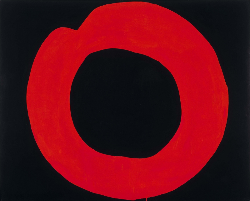 吉原治良《黒地に赤い円》1965年　兵庫県立美術館