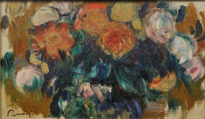 オーギュスト・ルノワール《花》1910年後半頃、油彩・キャンバス