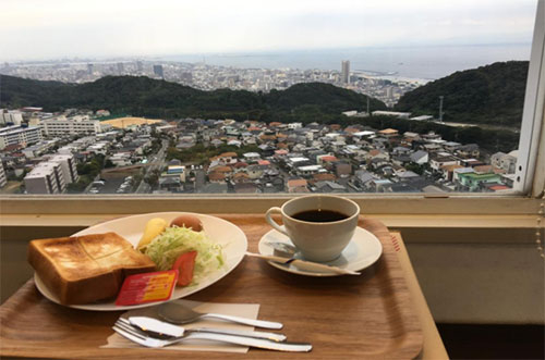 神戸の景色を眺めながら朝も昼もモーニングOK