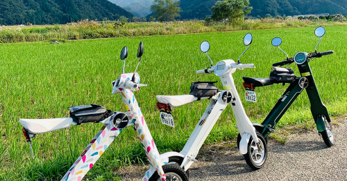 城崎温泉で「ちっちゃい電動バイクでぷちたび」を体験！