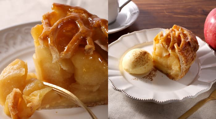 温めた「りんごパイ」に冷たいアイスクリームをそえても◎