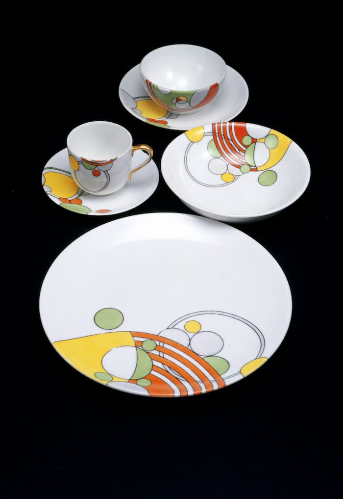 色絵食器揃（フランク・ロイド・ライトデザイン） 1923-40年頃