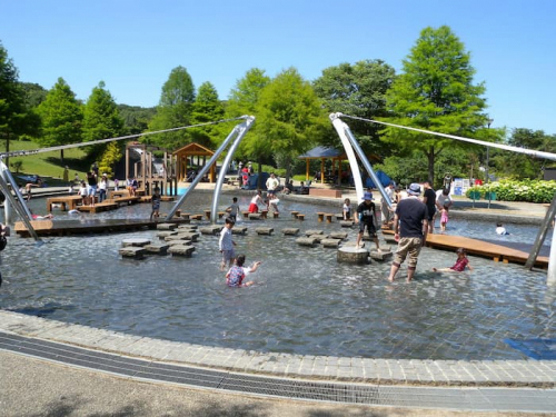 兵庫県立淡路島公園で水の遊び場が利用再開　淡路市