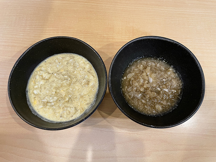 （写真右）山椒ソース
（写真左）山椒タルタルソース