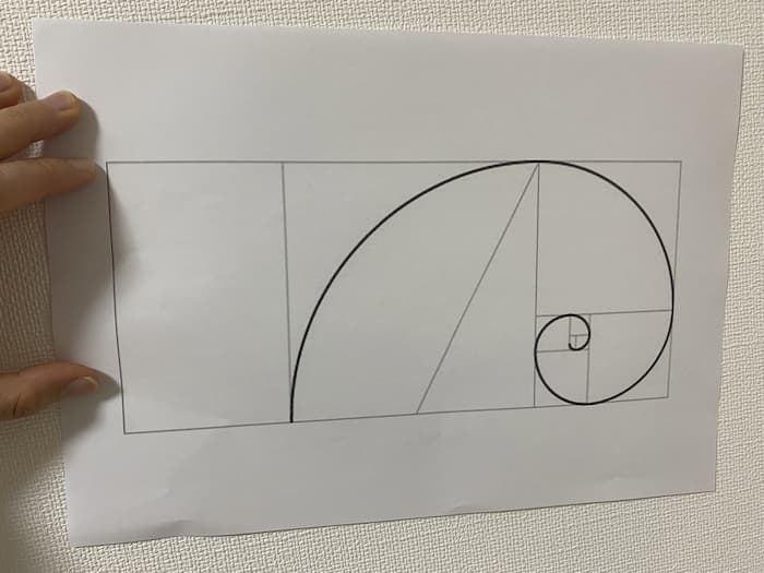 対数螺旋の図