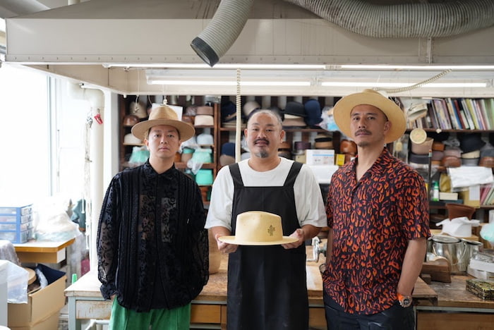 （左から）GoodWood代表 菊池一優さん、帽子職人 久保太平さん、情熱家 近藤岳登さん