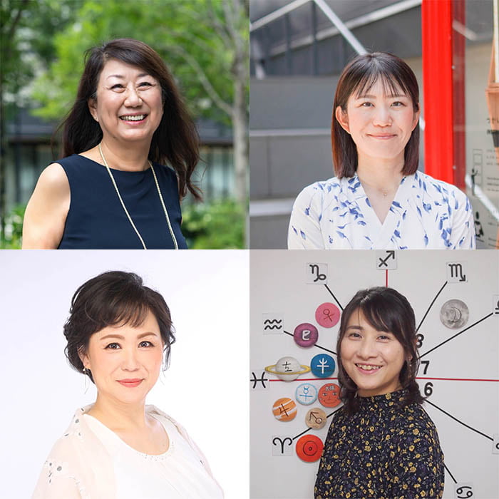 （左上から時計回りに）伊東寿珠さん、開運先生Fortune☆沙織さん、千陽さん、山田ありすさん