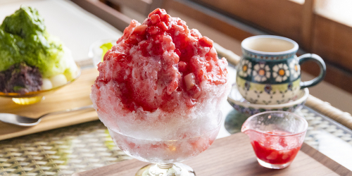 古民家カフェ はちみつ茶葉園で『純氷 綿菓子氷』を食べてきました！　神戸市中央区