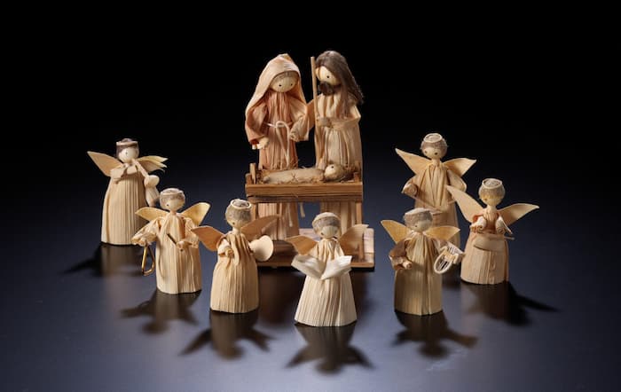 きびがら細工のキリスト降誕人形・ベトレム　（チェコ／トウモロコシの皮／1980年代）