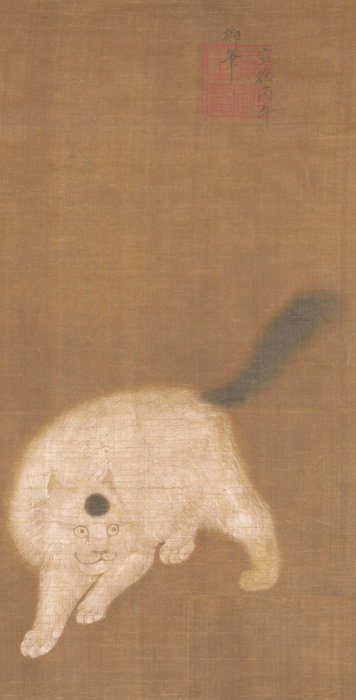 「麝香猫図」宣宗 明・宣徳元年（1426）個人蔵　通期展示