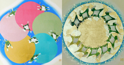 大丸神戸店 gallery TOART「月と遊ぶ蛙たち　Osanai Megumi 展」神戸市中央区