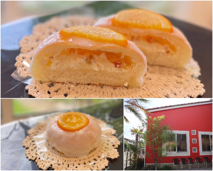 新商品の「オレンジフロマージュ」281円
オレンジ色の外観と同じくらい、キュートで可愛らしいパンです
※写真提供：夢パン工房（商品のみ）