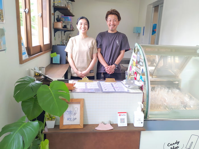 店主の多田さんは淡路島出身
アイスの製造も奥さまと手仕事で