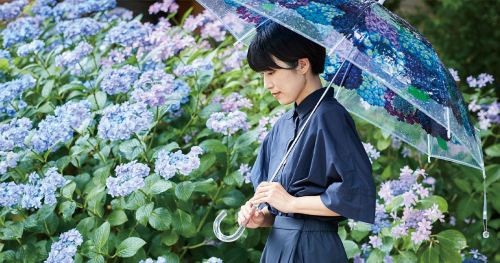 フェリシモが全国の紫陽花の名所で「紫陽花の傘」を無料で貸し出し中　神戸市北区・淡路市