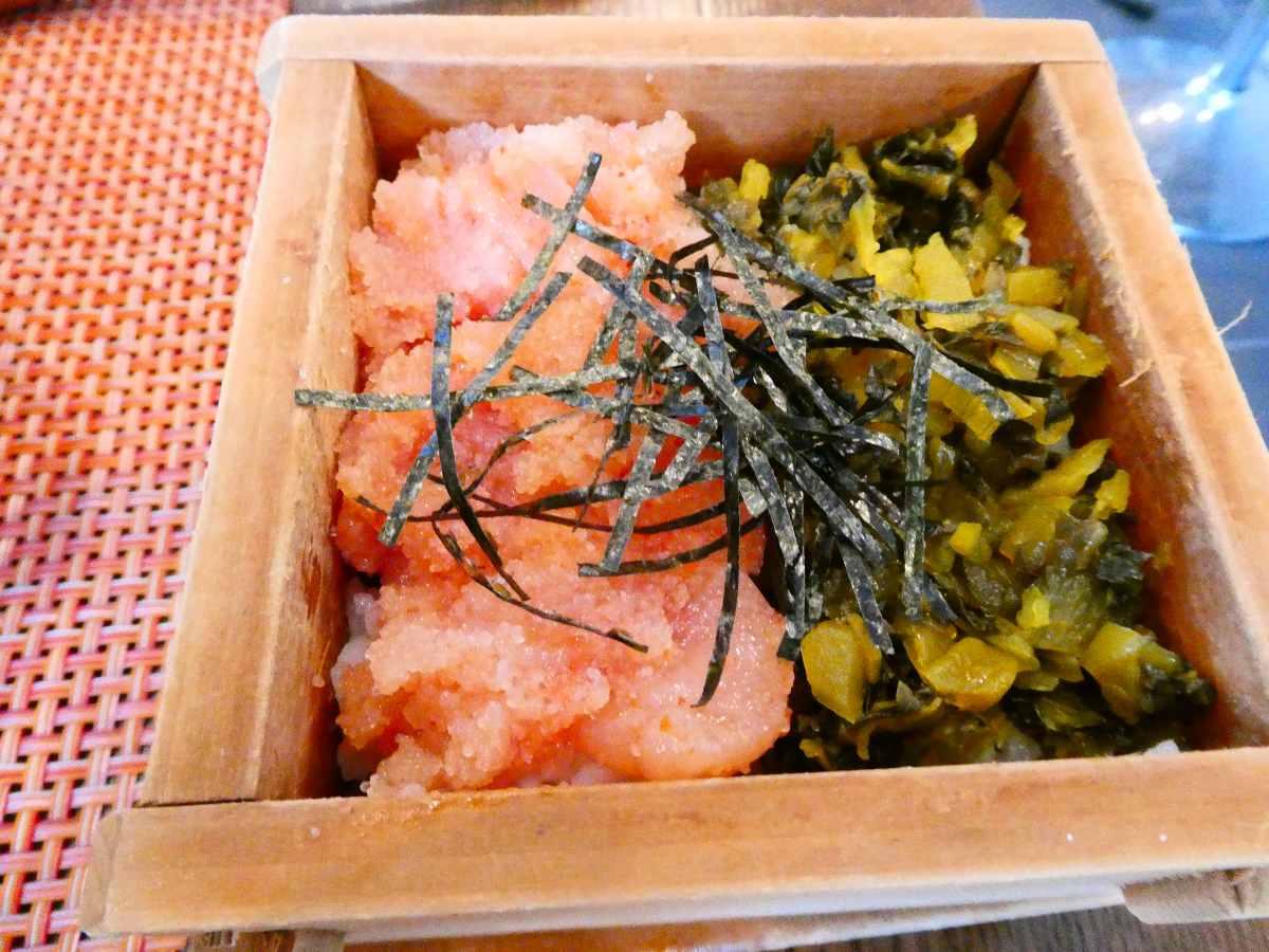 セットの「明太高菜セイロ飯」