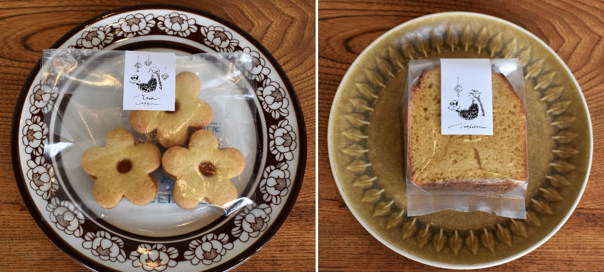 （左）「ジャムサンドクッキー」420円（税込）（右）「すだちのパウンドケーキ」440円（税込）