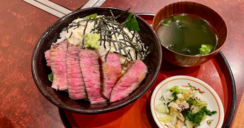 板宿にある『肉料理 かやま』で和牛ステーキ丼を堪能しました　神戸市