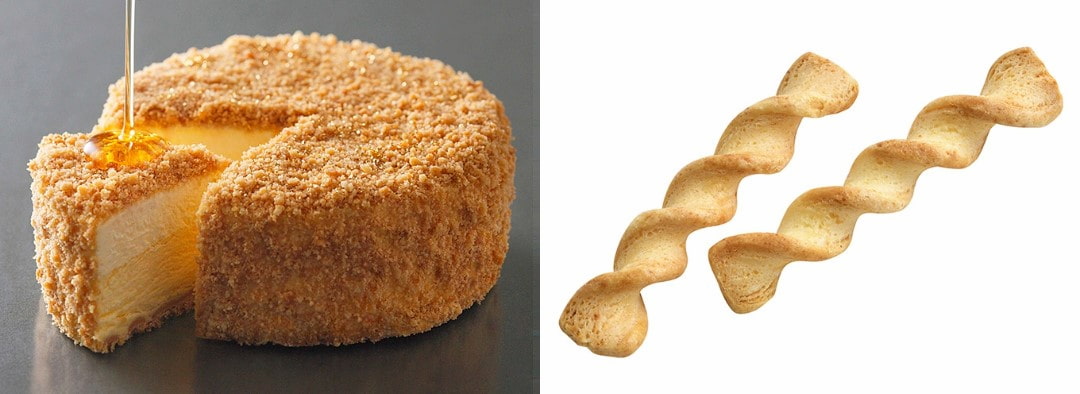 左：アンリ・シャルパンティエ「W チーズケーキ」1,425円（税込）右：ユーハイム「テーゲベック チーズ（52g）」648円（税込）