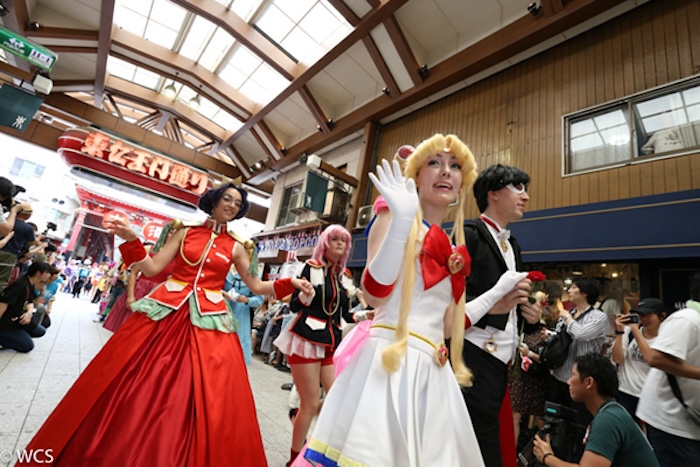 世界コスプレサミット2021の大須商店街パレードの様子。（WCS）