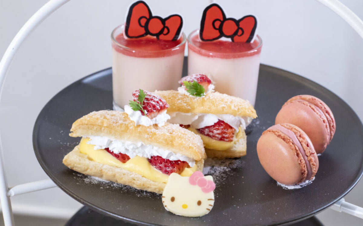 HELLO KITTY SMILEで「Happy Spring!苺のアフタヌーンティー」開始　淡路市 [画像]