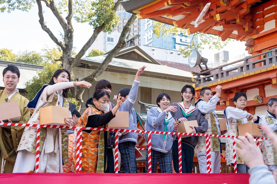 神戸セーラーボーイズ イベント出演レポ 生田神社「節分祭・豆撒き神事」神戸市 [画像]