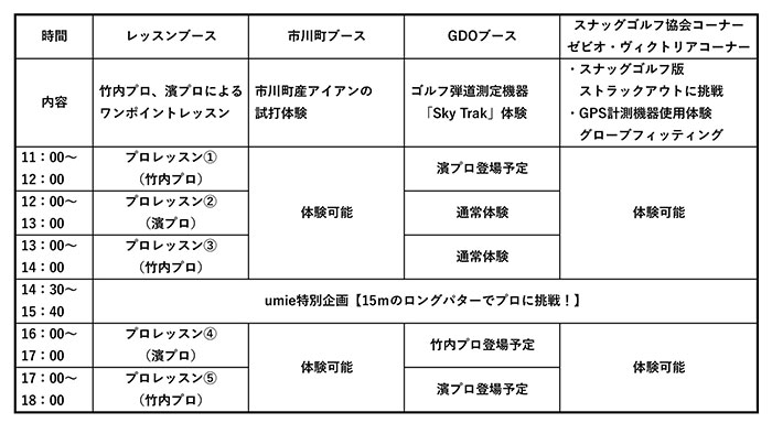 タイムスケジュール