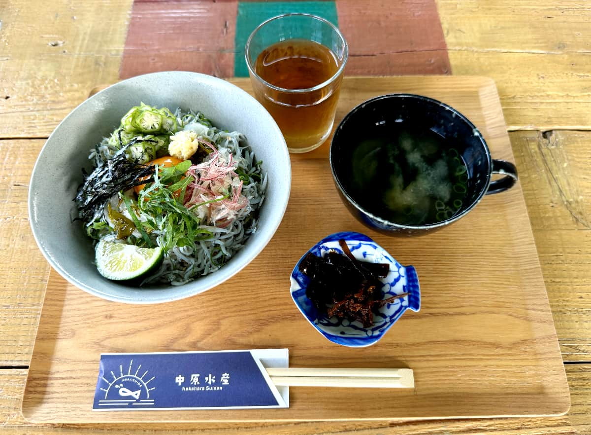 「しらすネバネバ丼」1,300円（税込）※味噌汁、佃煮付き