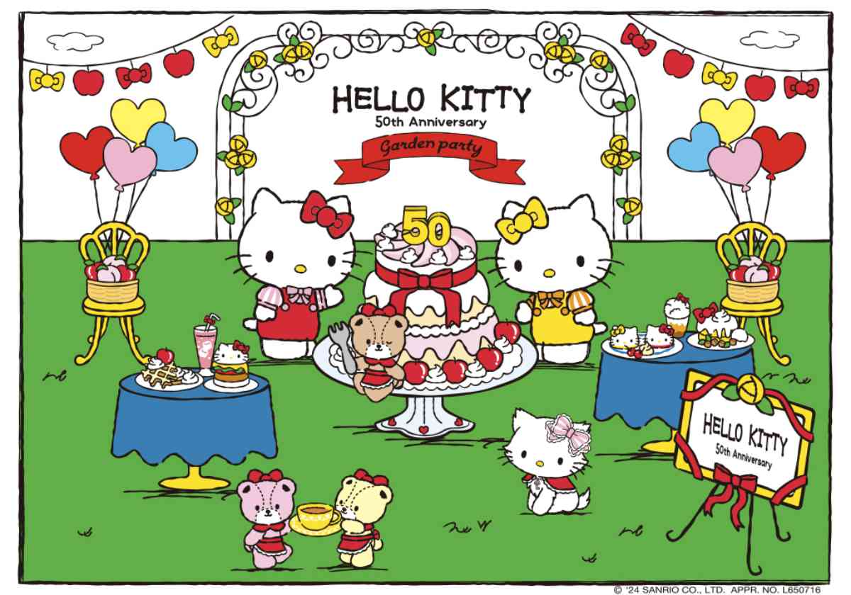 J.S. BURGERS CAFEで「HELLO KITTY 50th Anniversary GARDEN PARTY」開催　神戸市 [画像]