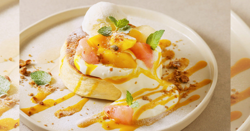 須磨海岸『YURT CAFE&BBQPARK』に夏の新作「白桃とマンゴーのヨーグルトパンケーキ」が登場　神戸市