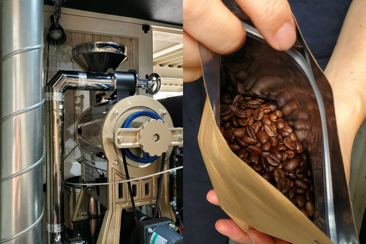 自家焙煎された高品質のコーヒー豆はとても香り高く、封を開けた瞬間、驚くほど華やかな香りが立ち込めます
