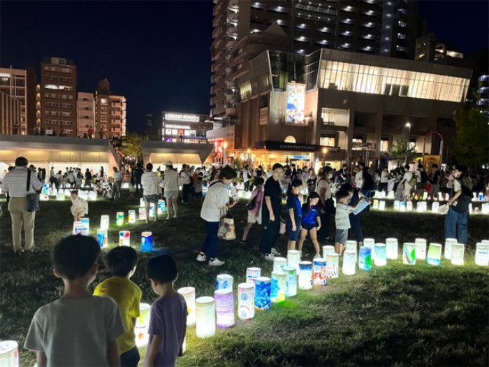 行灯が照らす夜のまち！六甲道南公園で「第22回灘・夢ナリエ」開催 神戸市 [画像]